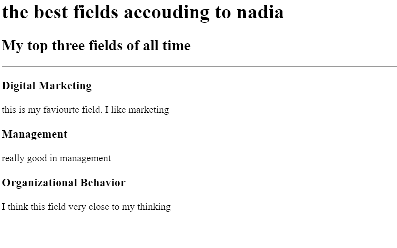 my fields html